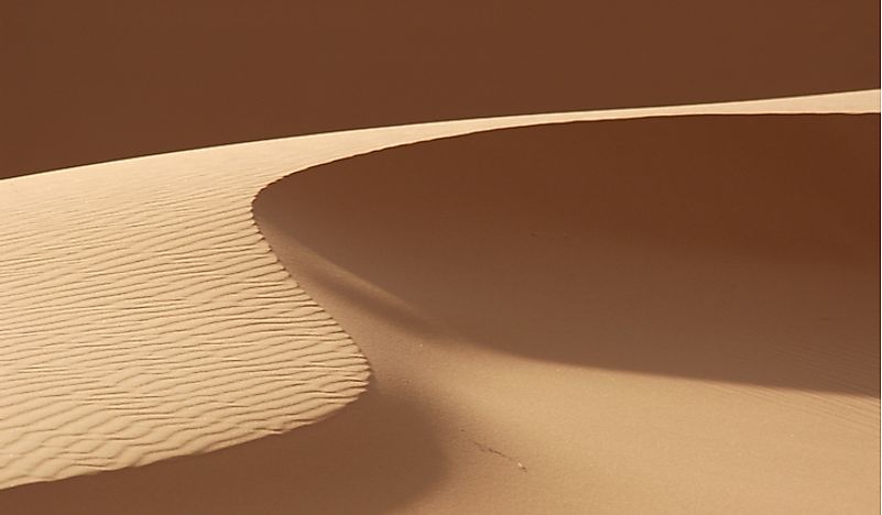 A barchan sand dune in Morocco. 