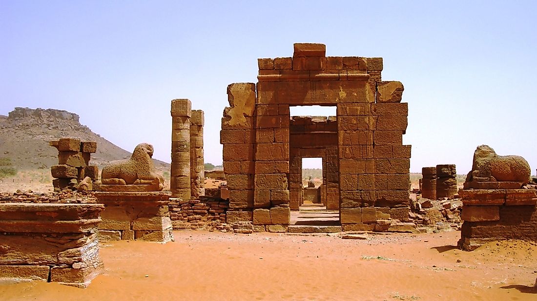 The ruins of an ancient Kush temple in Sudan. 