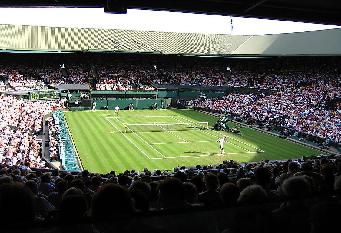 The Centre Court at Wimbledon.