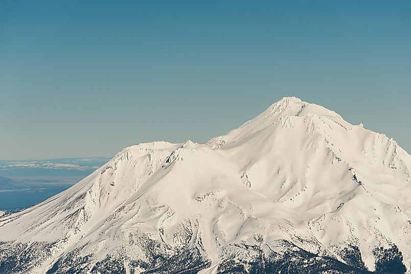 The volcanic Mount Shasta in the U.S. state of California is home to several growing glaciers, despite rising temperatures in the region.