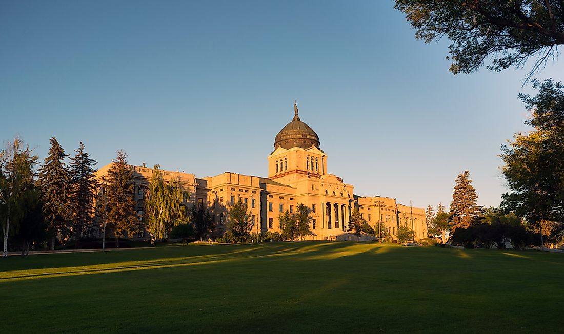 The state capital building in Helena, Montana. 
