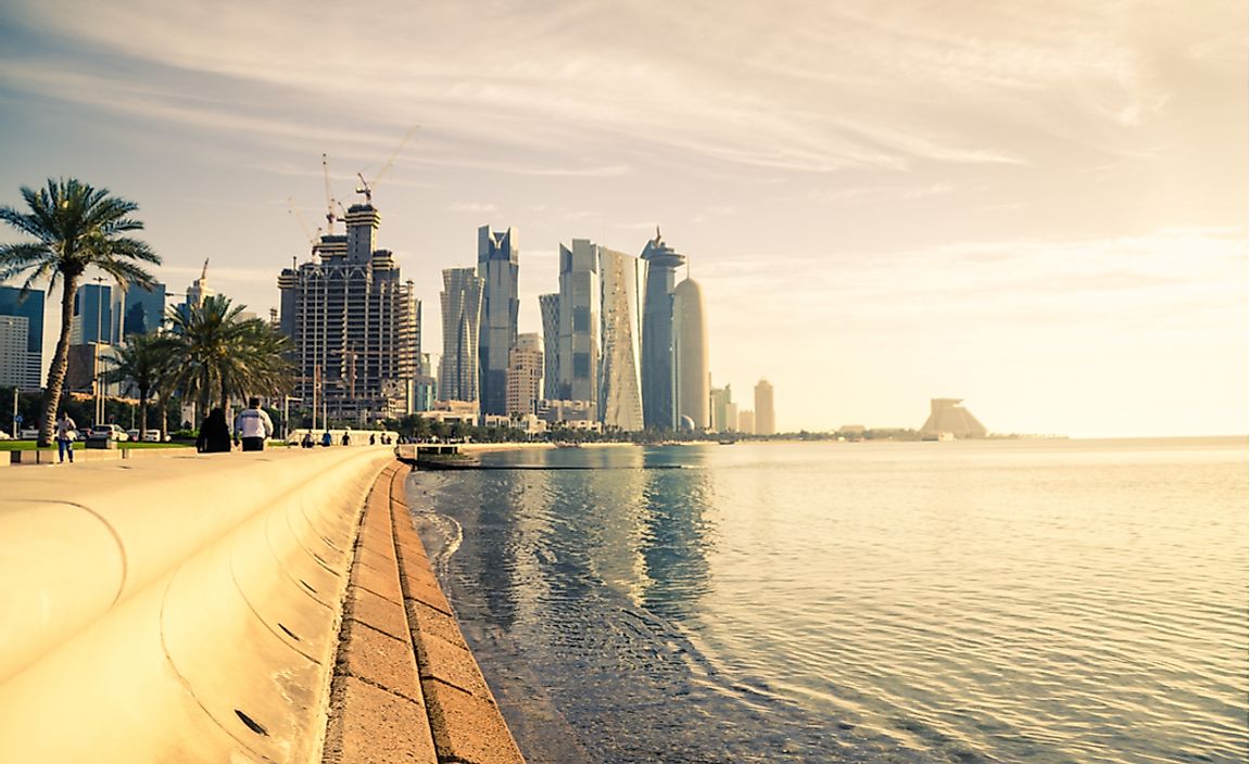 The high rises of Doha. 