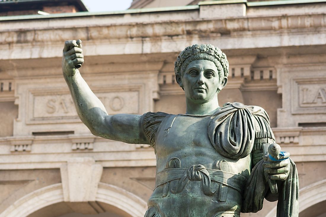 A statue of Constantine, a Roman Emperor. 