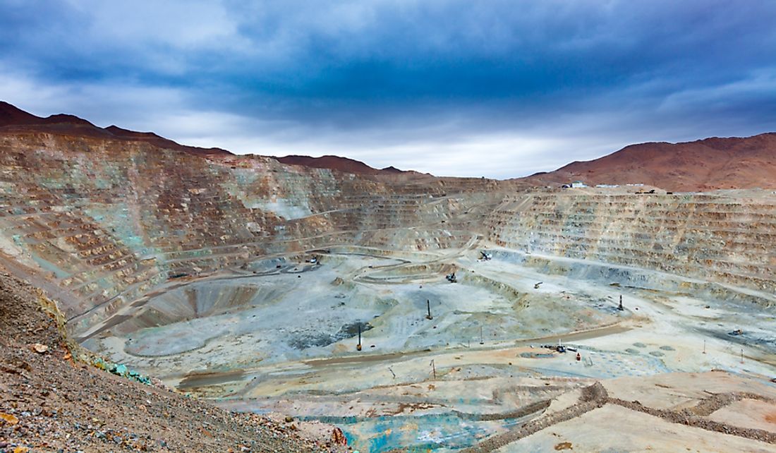 Open pit copper mine in Northern Chile.