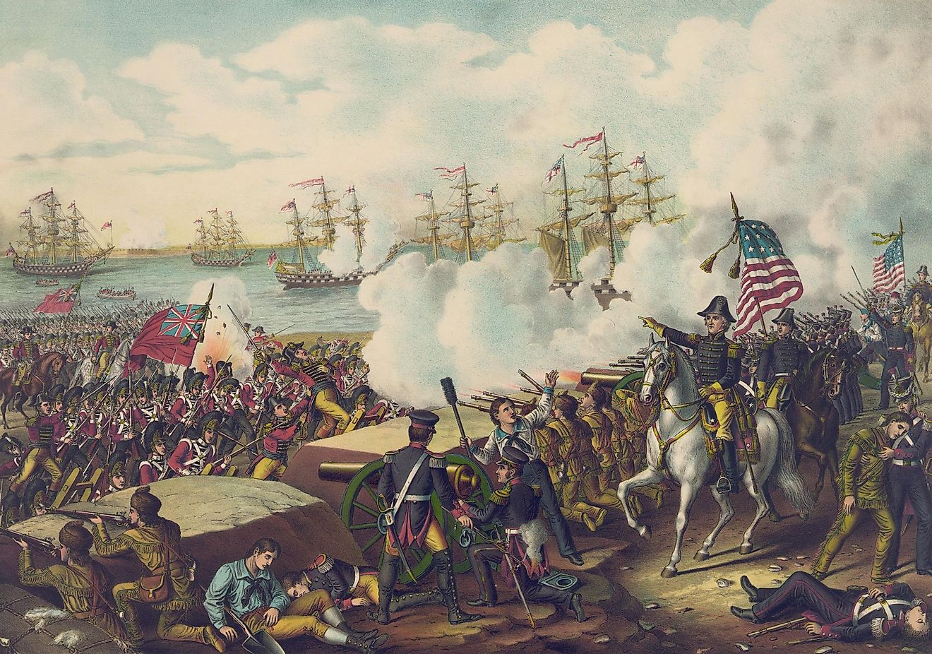 The War of 1812 happened when the two opposing sides, the United States on one, and the United Kingdom on the other, could no longer agree about their views on US independence. Image credit: Everett Historical / Shutterstock.com