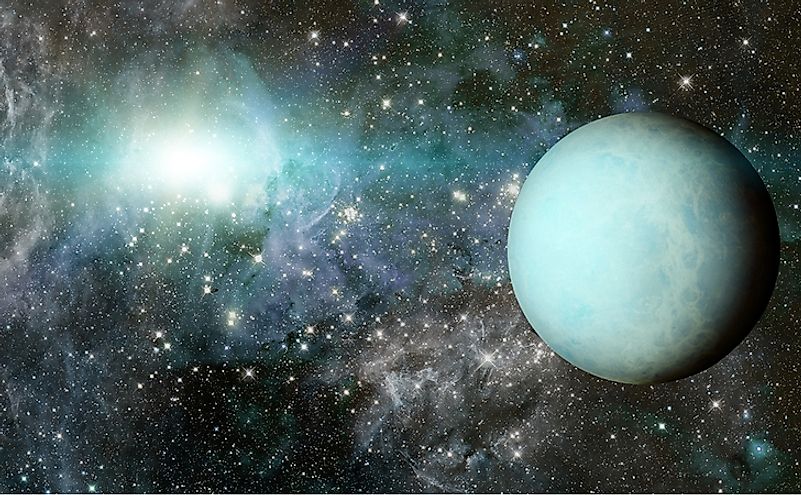 Planet Uranus. Elements of this image furnished by NASA. 