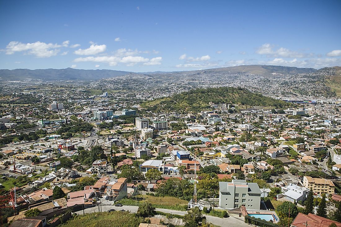 Tegucigalpa, the capital city of Honduras. 