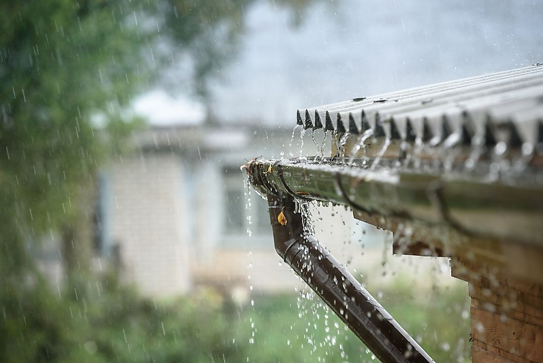 Rainwater is an example of a water source. 