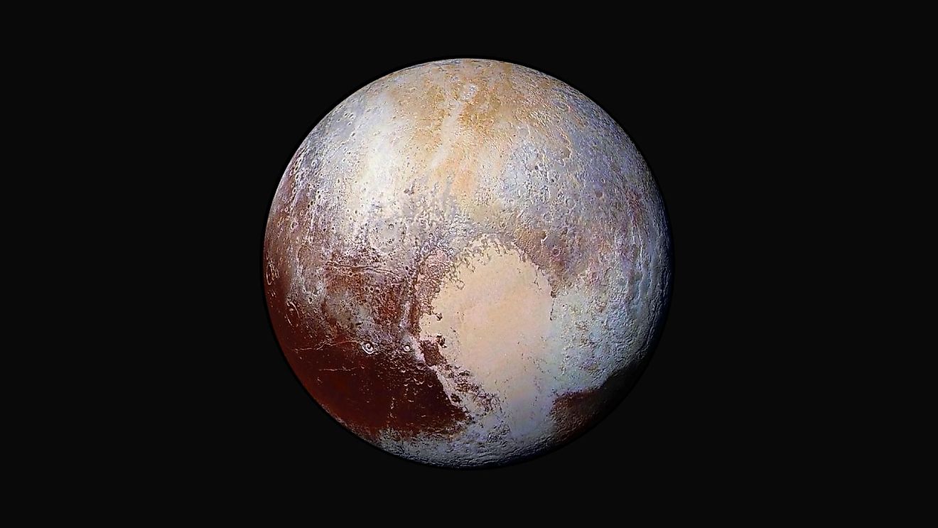 Enhanced Coloured Image of Pluto Generated from Images from the New Horizons Spacecraft, NASA