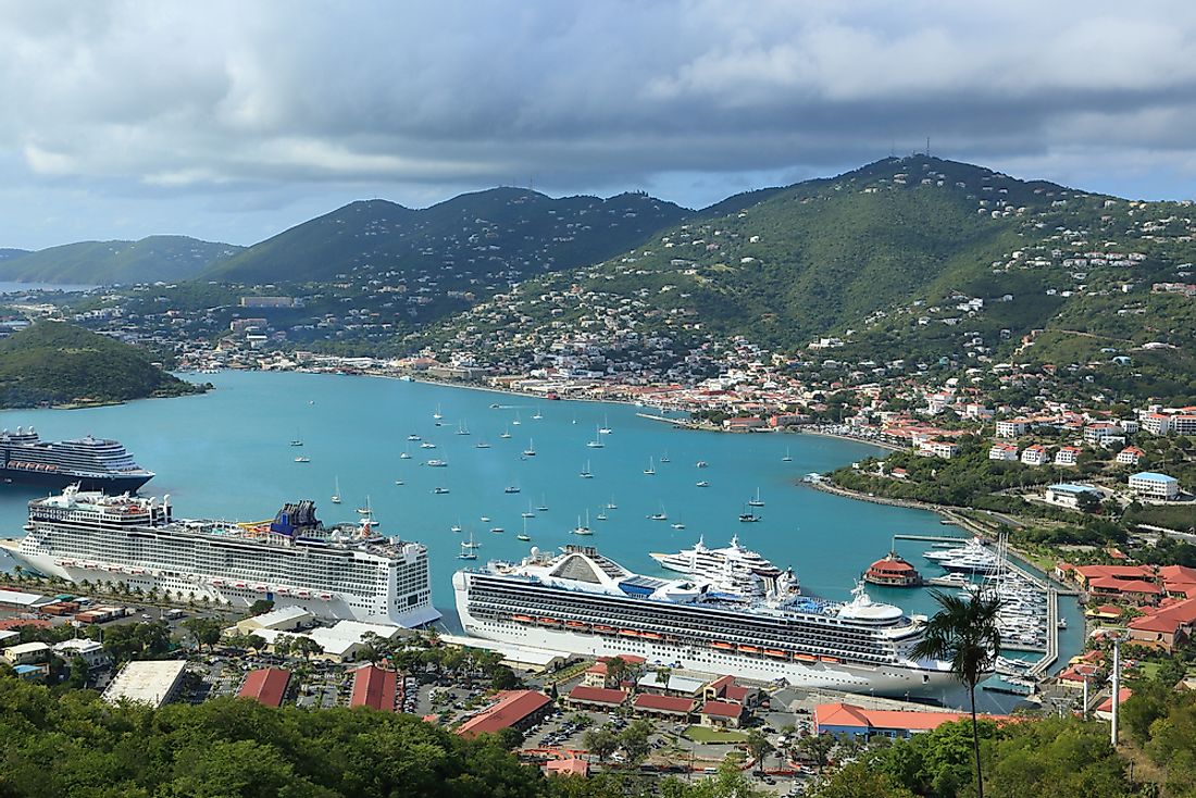 In the US Virgin Islands, cruise ships outnumber locals. 