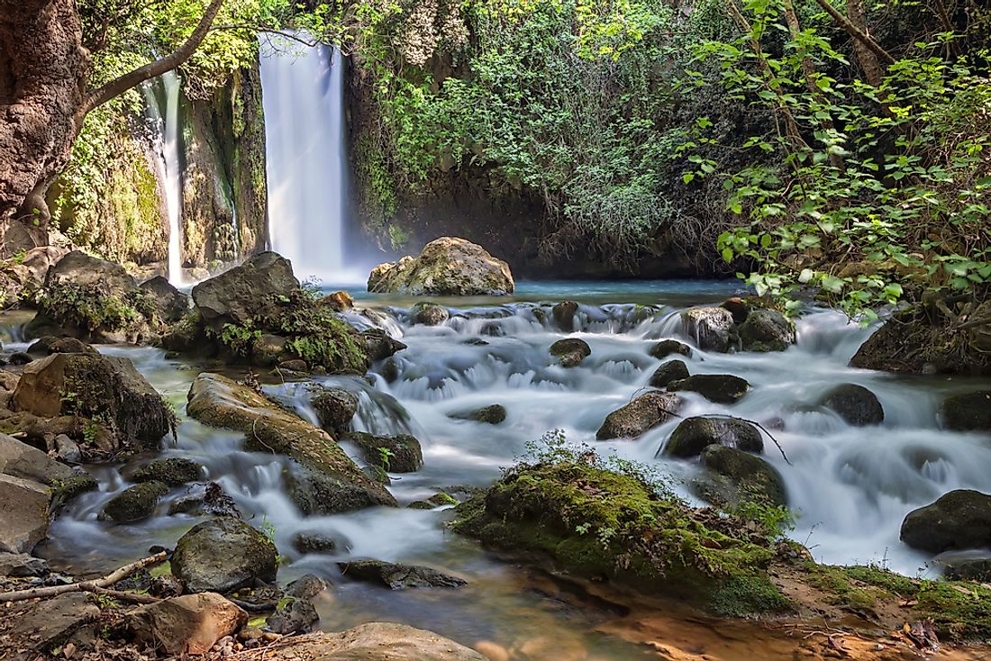 A waterfall in Hermon National Park. 