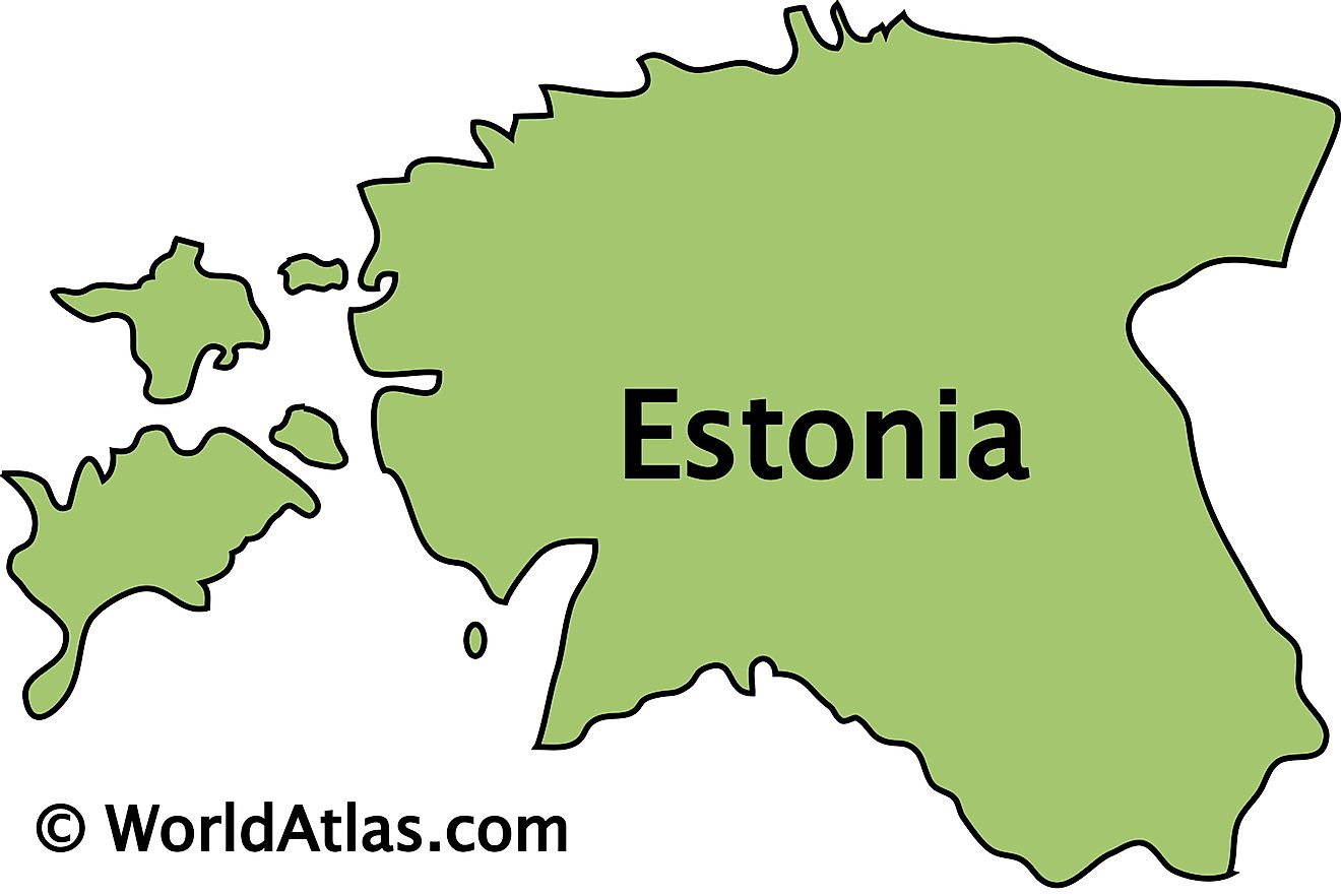 Outline Map of Estonia