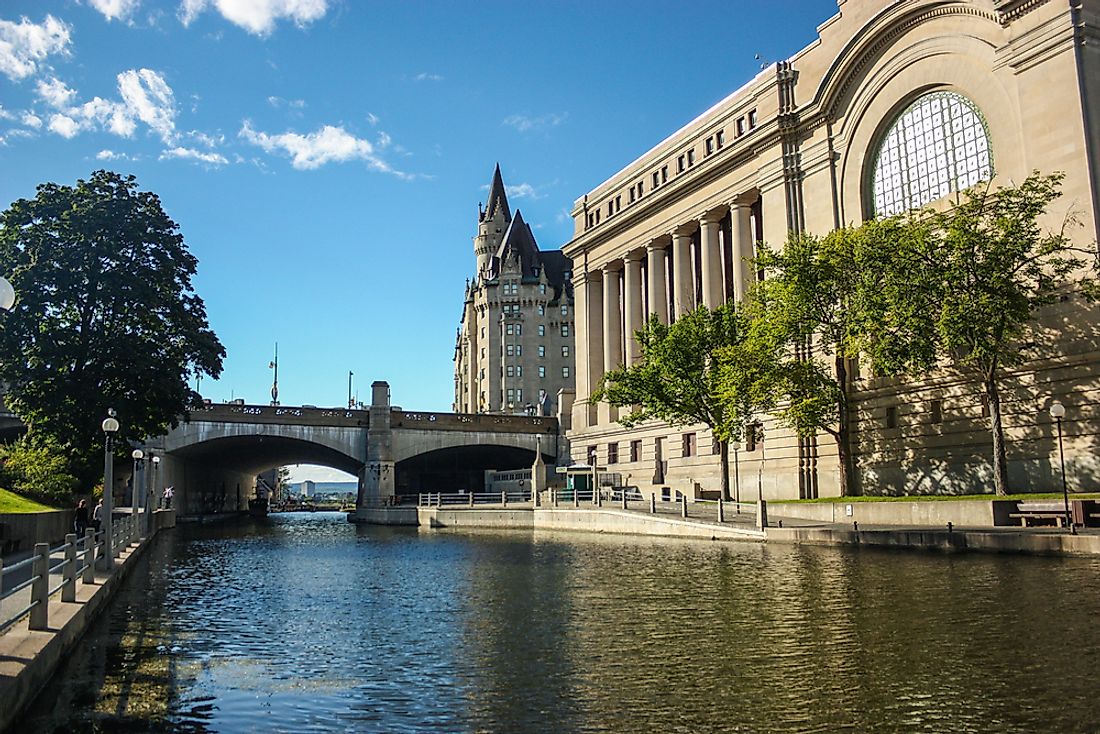 The Rideau Canal in summer. 