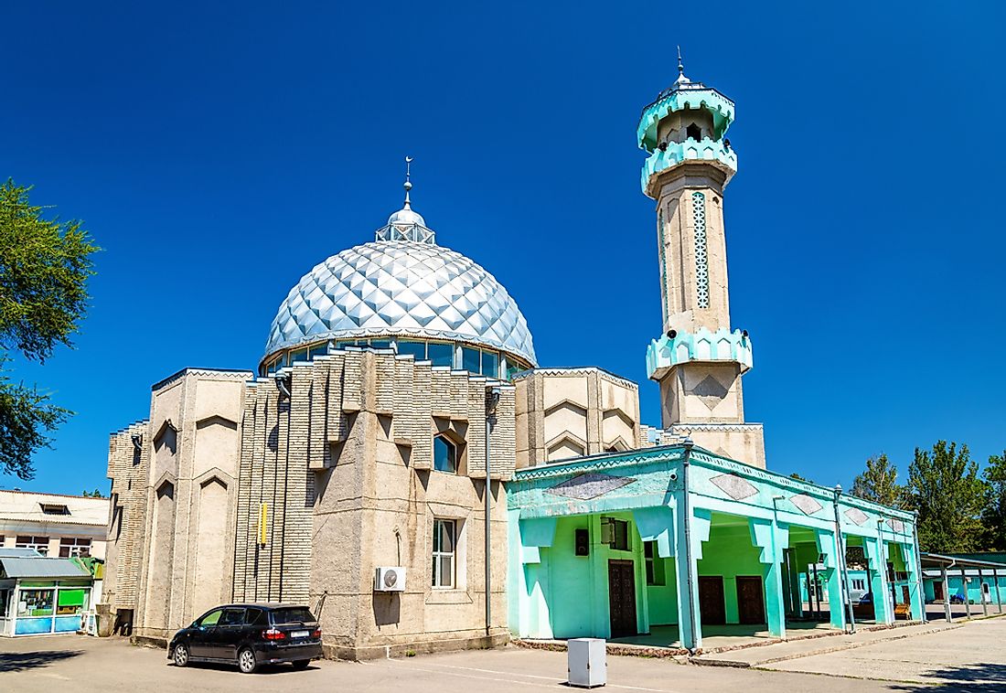 The Central Mosque in Bishkek, the capital of Kyrgyzstan. 