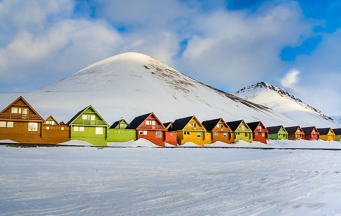 The town centre of Longyearbyen, Svalbard, Norway