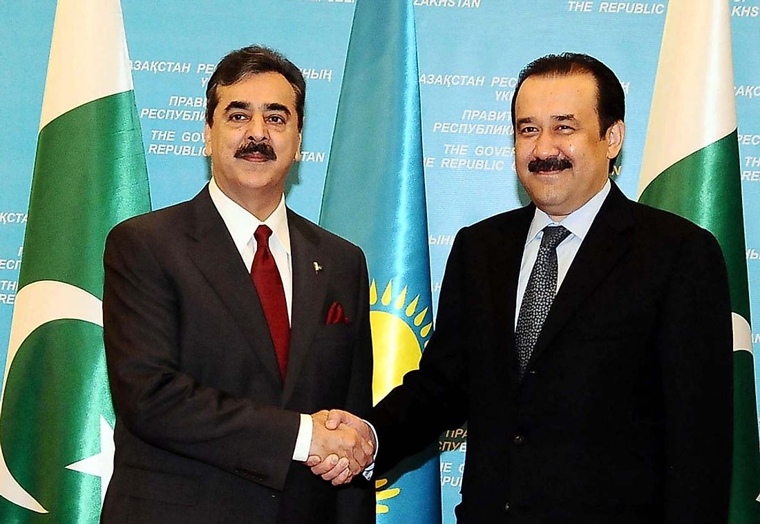 Karim Massimov, former prime minister of Kazakhstan (right). Editorial credit: Asianet-Pakistan / Shutterstock.com.