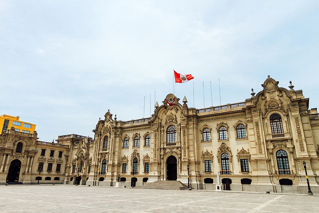 The presidential palace of Peru in Lima.