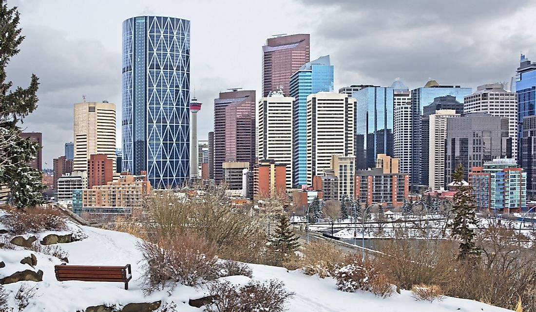 Calgary, Alberta experiences a continental climate.