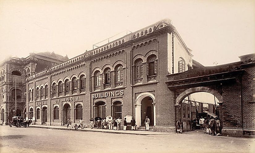 The Times Of India office building: the newspaper photographed in 1898.
