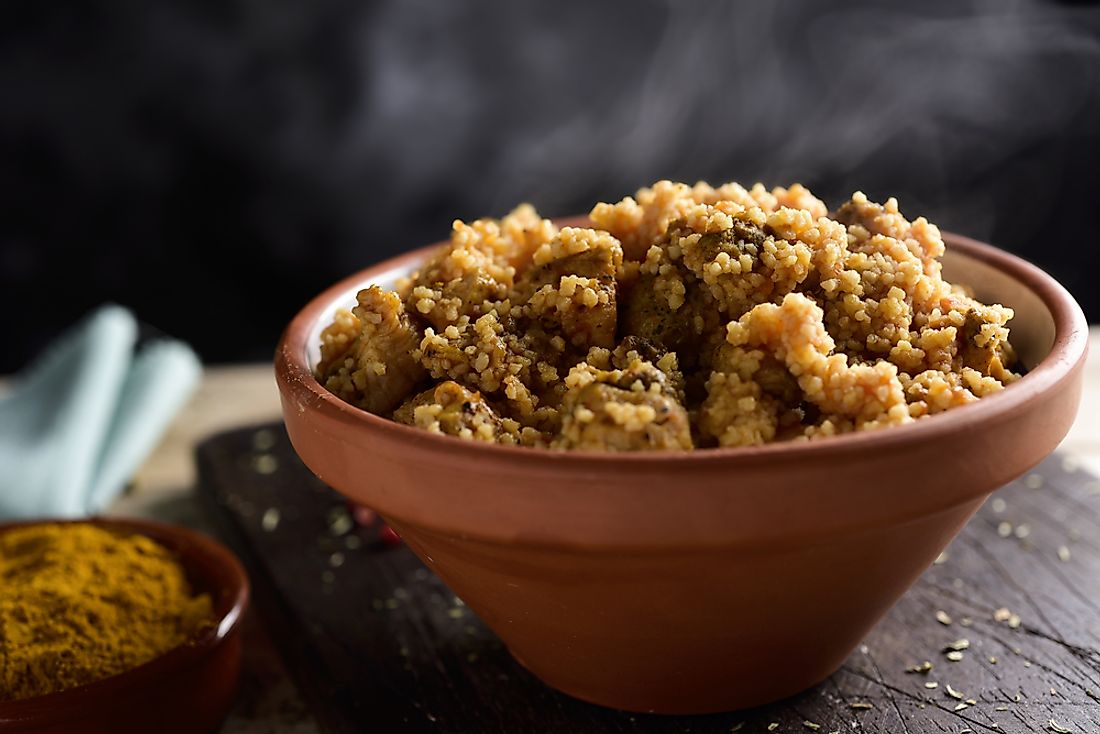 Couscous is an important staple in the Algerian diet. 