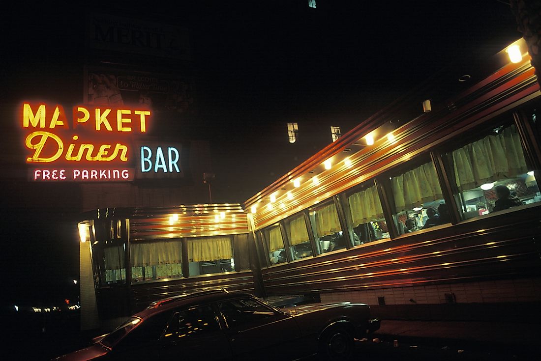 Editorial credit: Joseph Sohm / Shutterstock.com. Hopper was inspired by New York diners at night for his masterpiece, "Nighthawks". 