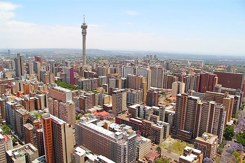 Johannesburg's urban skyline.