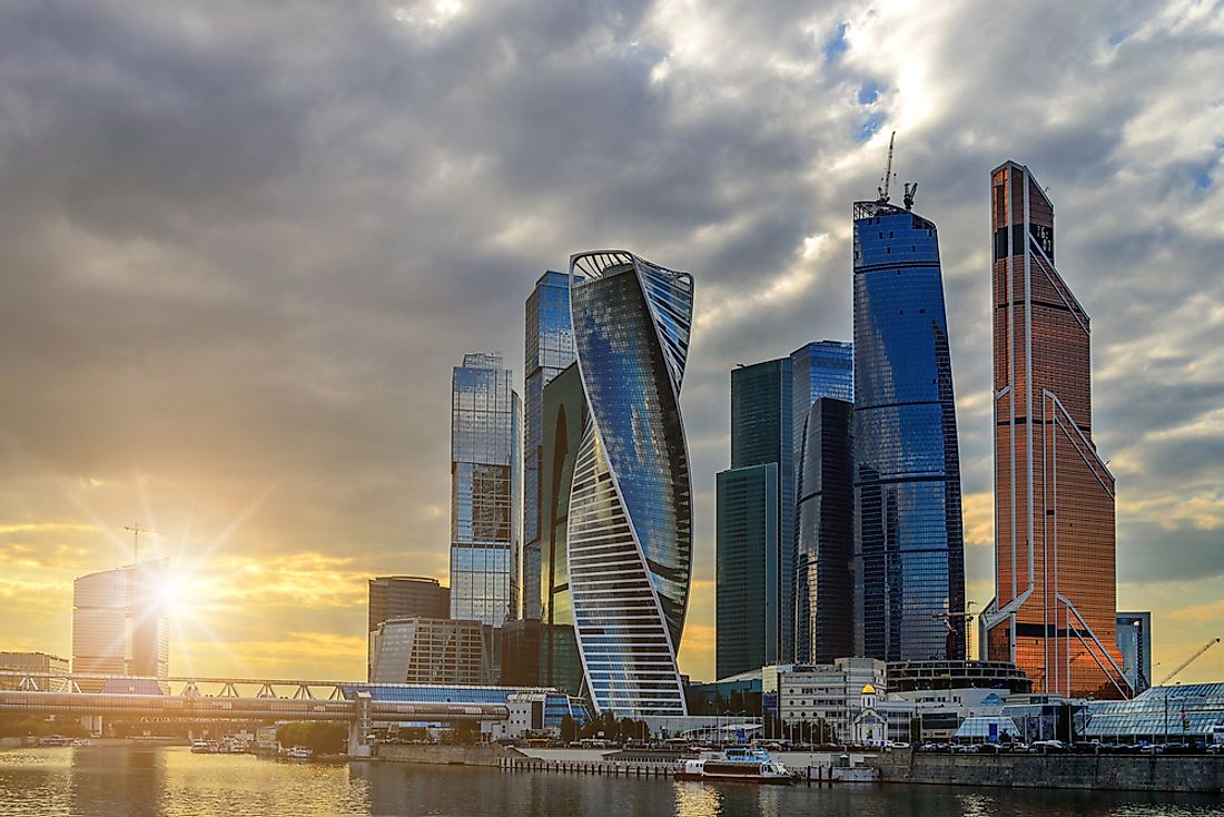 The stunning skyline of Moscow International Business Center.