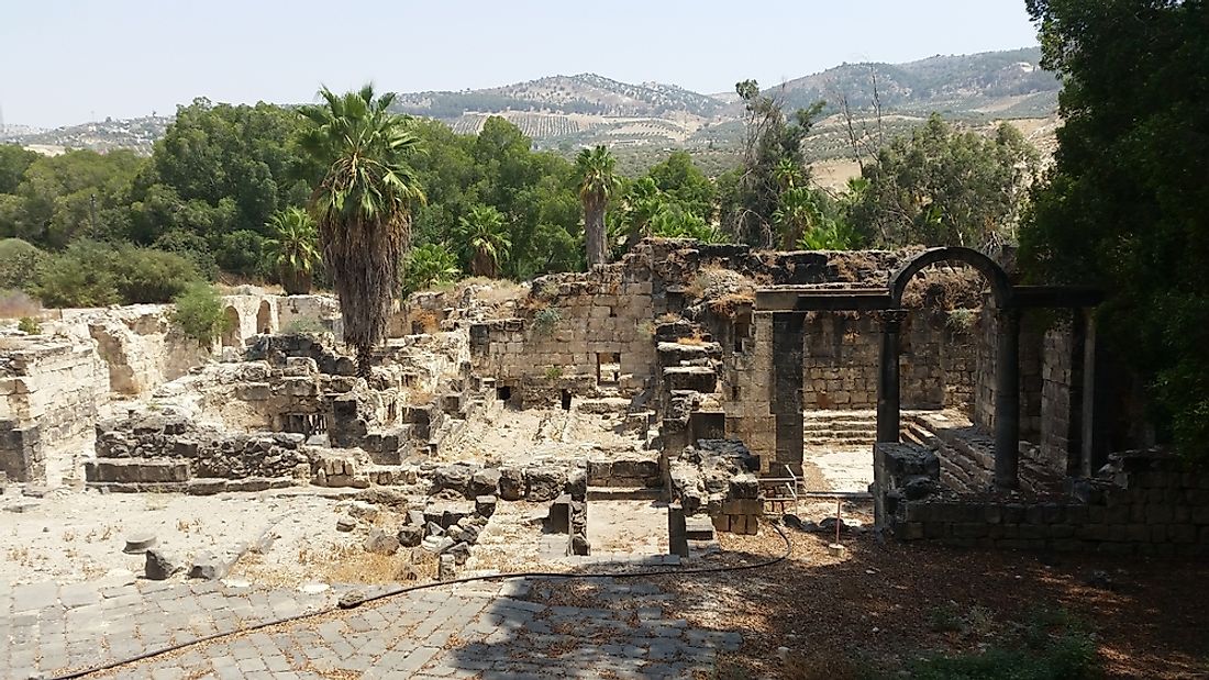 Roman remains at Hamat Gader. 