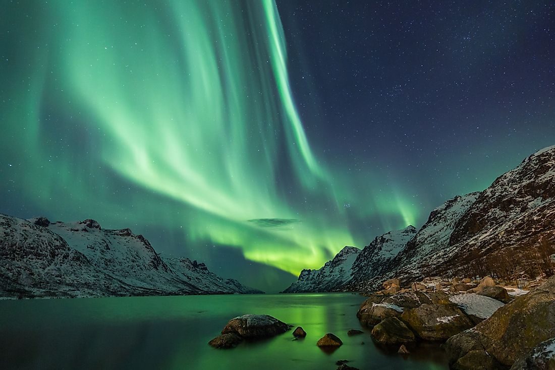 The Northern Lights seen in Northern Norway. 