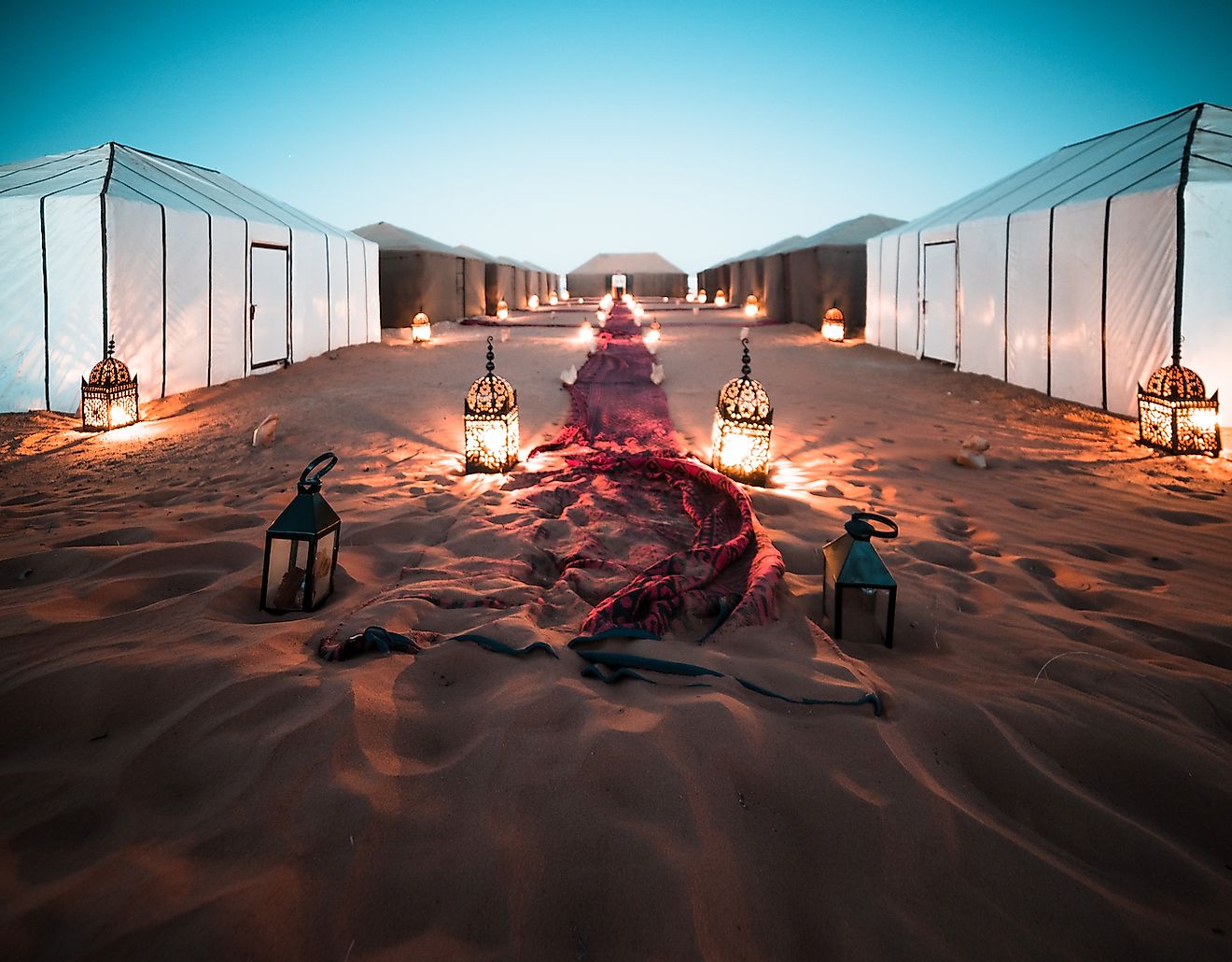 A luxury camp in the Sahara Desert. Image credit: WeAreProductions/Shutterstock.com