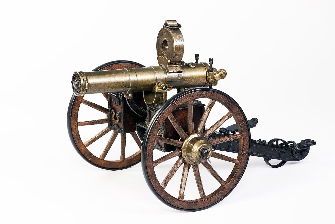 Model of a 1883 Hartford Gatling gun.
