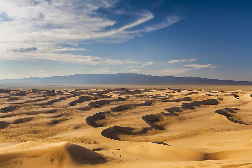The Gobi Desert in Mongolia.