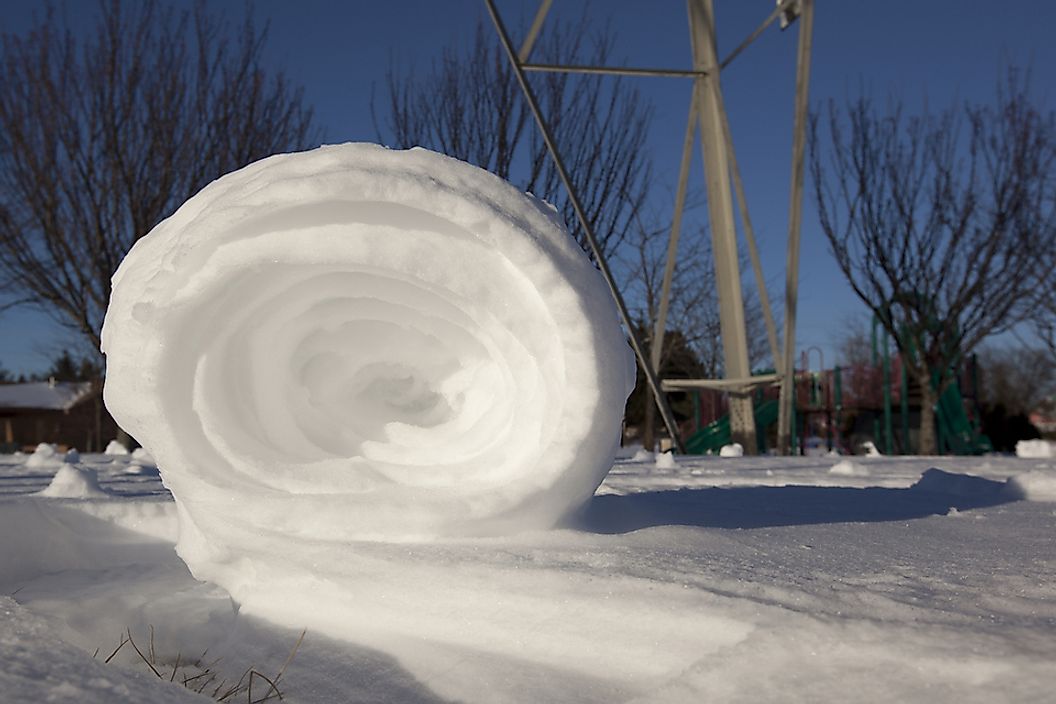An example of a snow roller.