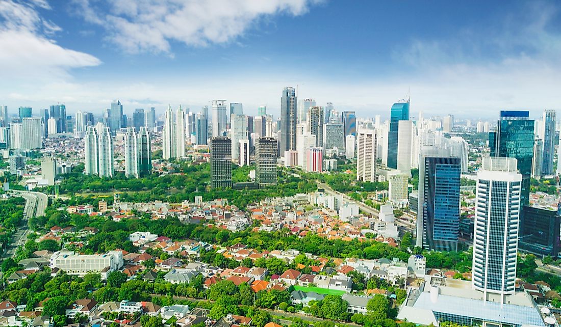 Jakarta, the Indonesian capital, is located on the northwestern coast of the island of Java. 