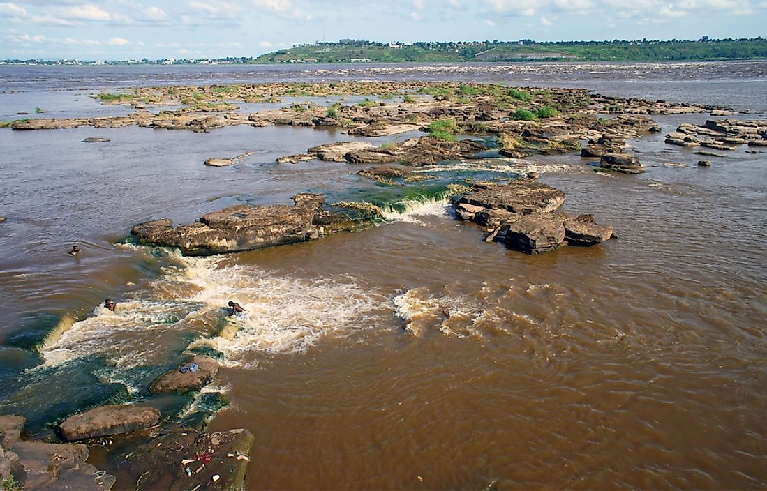 Rapids along the Congo River near Brazzaville, Republic of the Congo.