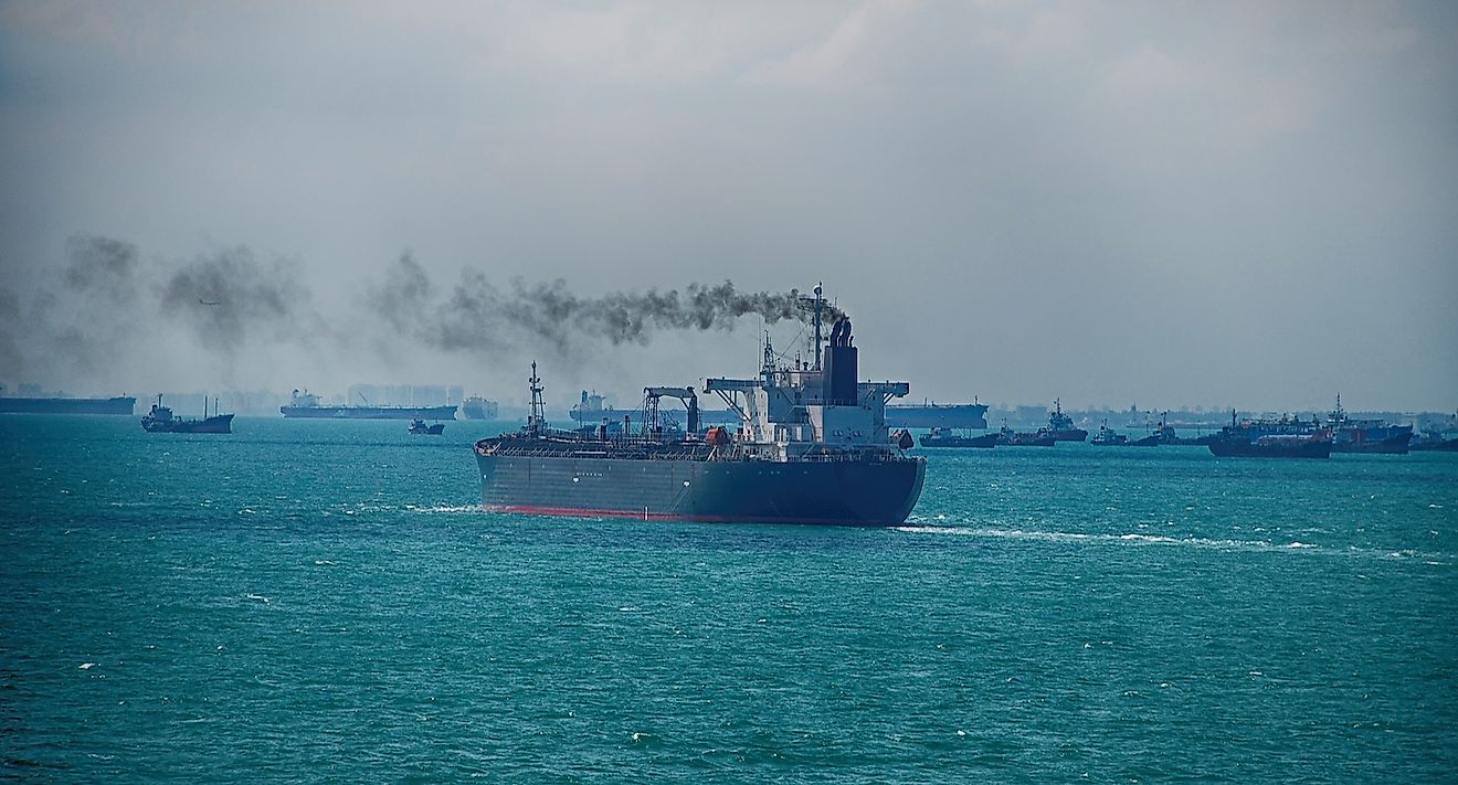 Black Smoke from Ship Sailing on the High Sea. Image credit: Mr Nai/Shutterstock.com