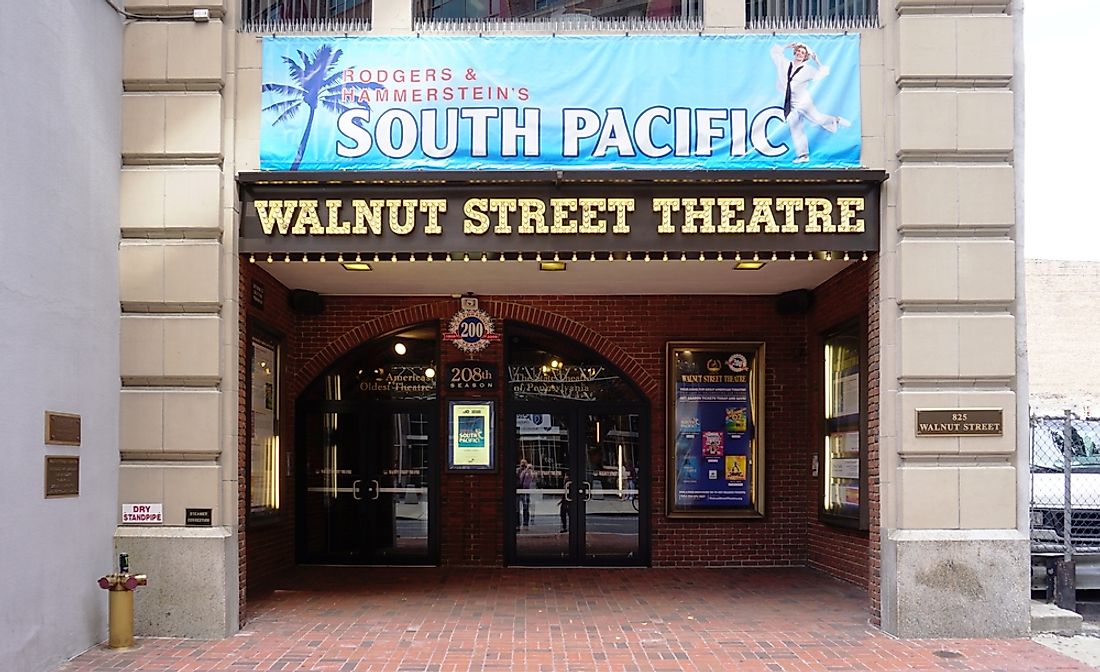 Open since 1809, the Walnut Street Theatre has held various events over the years. Editorial credit: EQRoy / Shutterstock.com