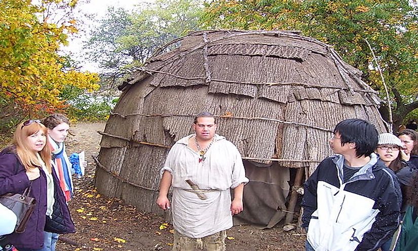 Wampanoag educator at Plimoth Plantation