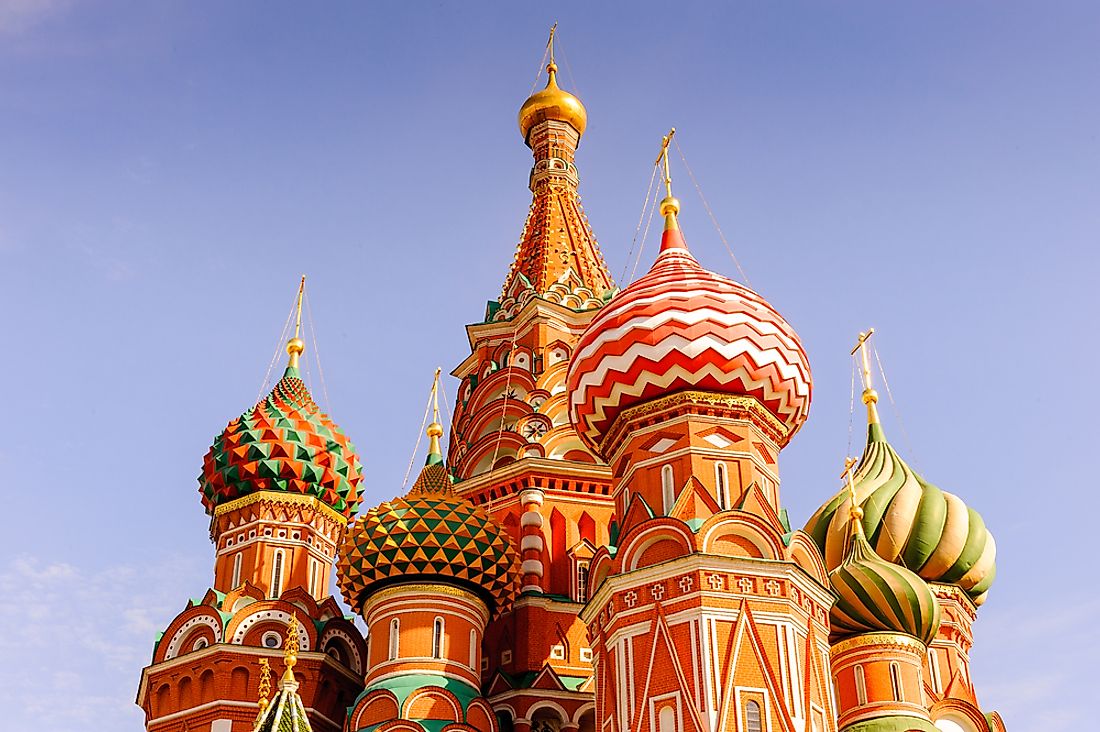 St. Basil's Cathedral is one of the most prominent tourist attractions in Russia. 