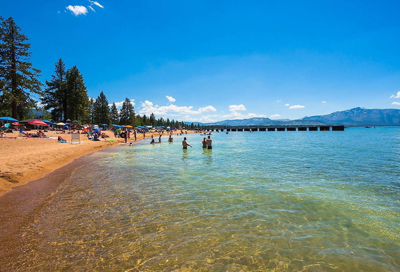 Beach along Lake Tahoe, California. Image credit Asif Islam via Shutterstock