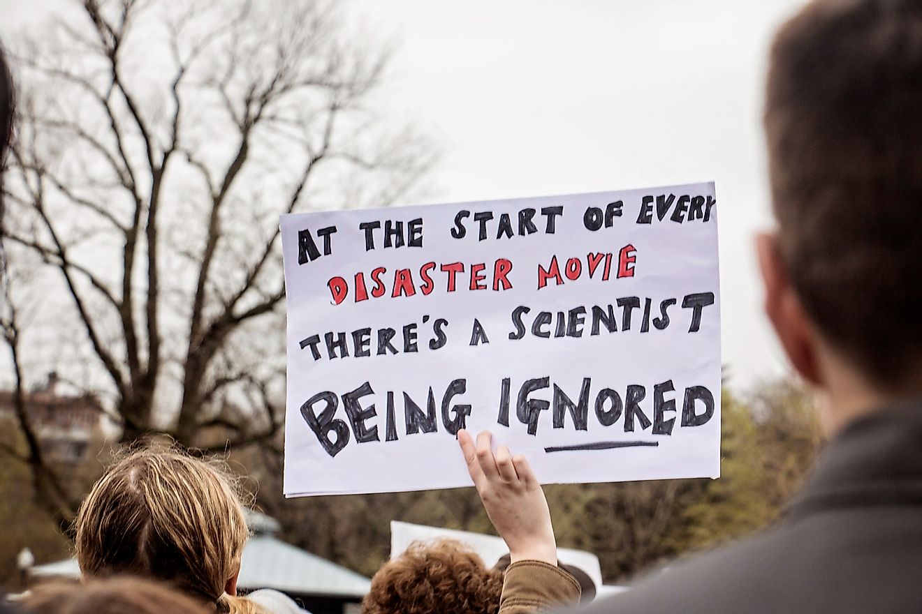 Boston, Massachusetts/USA America- April 22nd, 2017 : Demonstration for science, climate change. Image credit: ELG Photography/Shutterstock.com