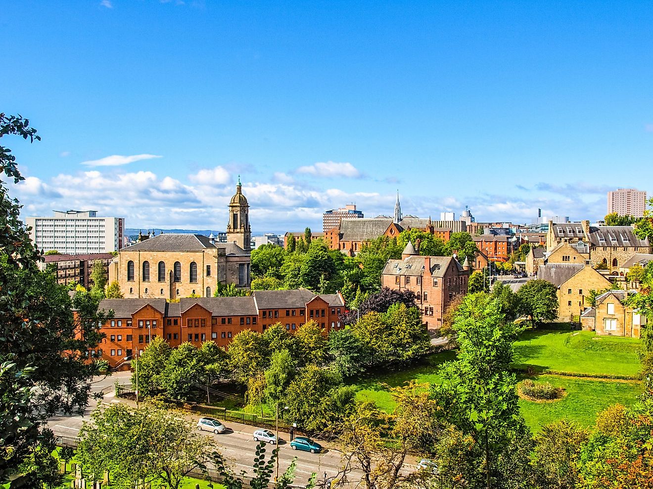 View of the city of Glasgow in Scotland, United Kingdom