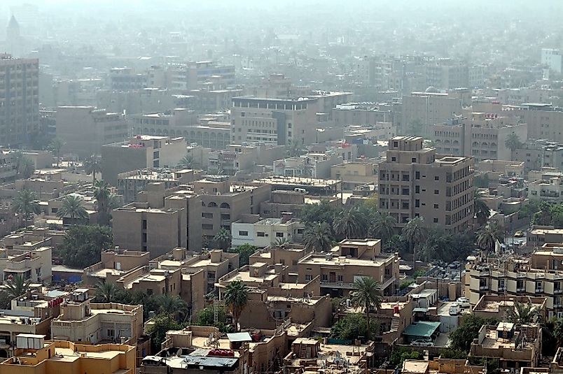 Baghdad, the capital and largest city of Iraq.