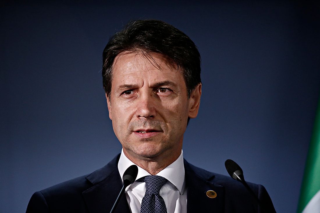 Giuseppe Conte, the current Prime Minister of Italy. Editorial credit: Alexandros Michailidis / Shutterstock.com.