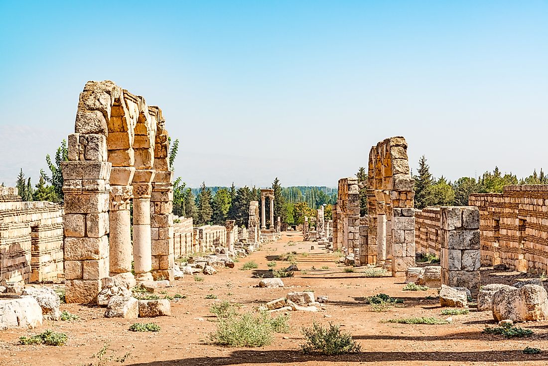 The Levant region is home to many ancient world heritage sites, including the City of Anjar in Lebanon, pictured here. 