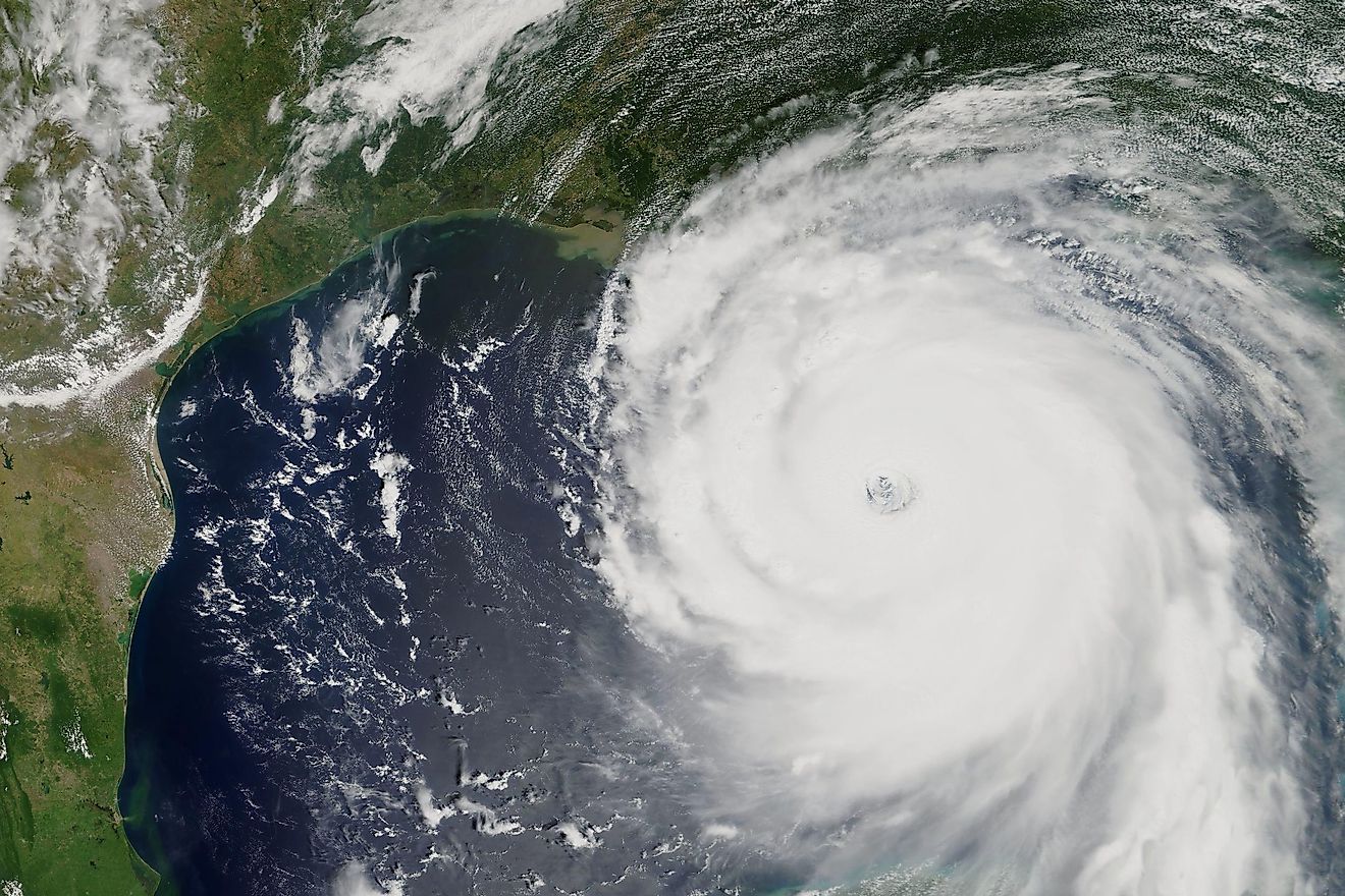 Hurricane Katrina heading towards New Orleans, Louisiana in 2005.