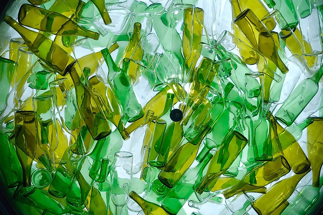Glass is just one of the many materials that can be recycled. 