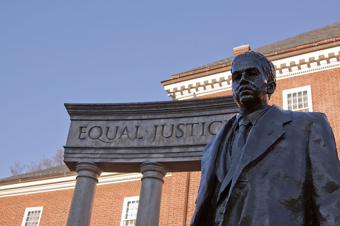A state of Thurgood Marshall in Annapolis, Maryland. 