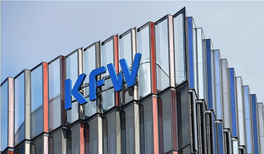 The KfW headquarters in Frankfurt, Germany.  Editorial credit: nitpicker / Shutterstock.com