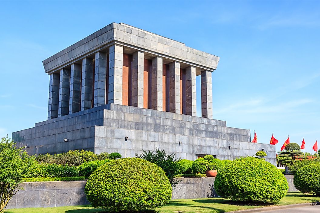 The Ho Chi Minh Mausoleum in Hanoi, Vietnam.